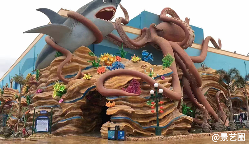 海洋馆卡通装饰水泥塑石景观第1张