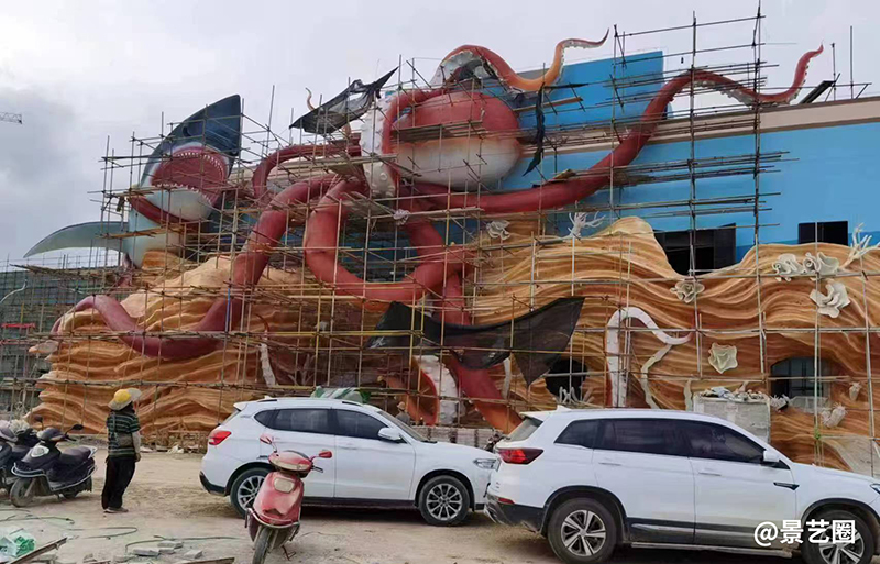 海洋馆卡通装饰水泥塑石景观第2张