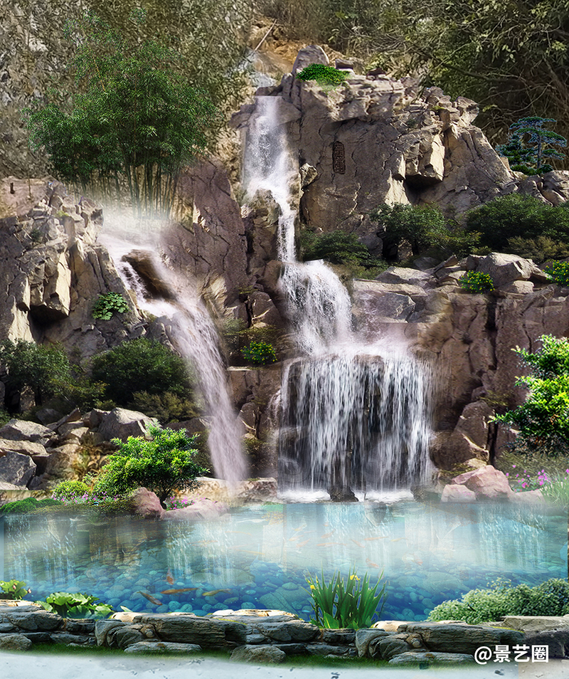 假山流水瀑布景观设计第3张