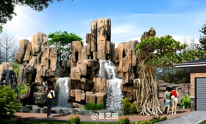 假山流水瀑布景观设计第1张