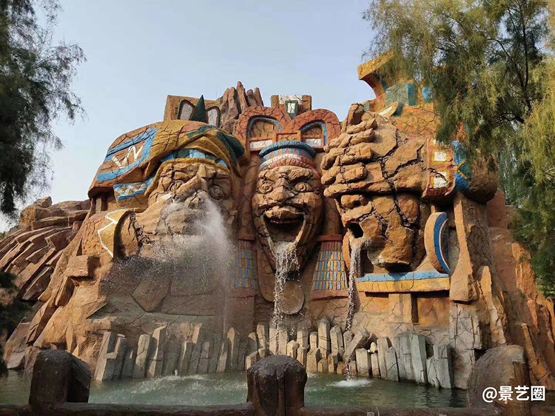 大型塑石假山门头艺术景观水泥雕塑第3张