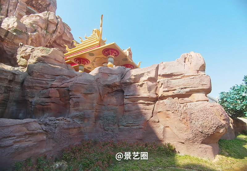 大型塑石假山门头艺术景观水泥雕塑第6张