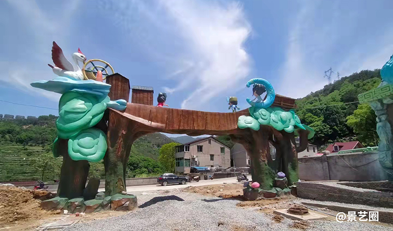 景区水泥雕塑卡通装饰艺术门头设计第1张