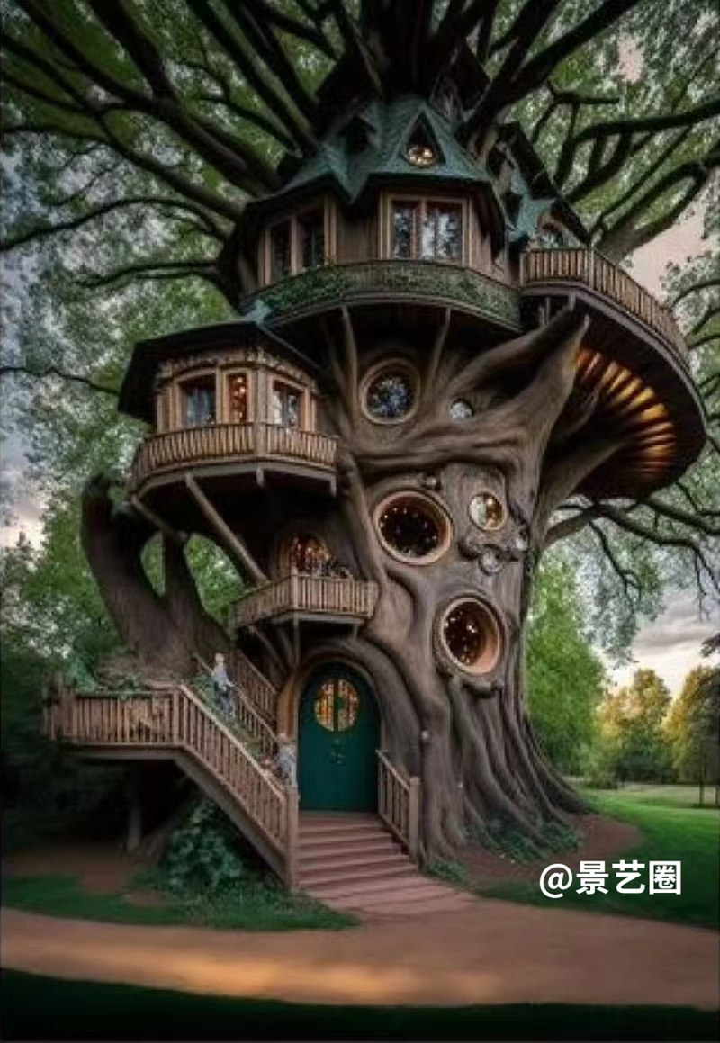 景区树屋设计森系艺术卡通装饰第1张