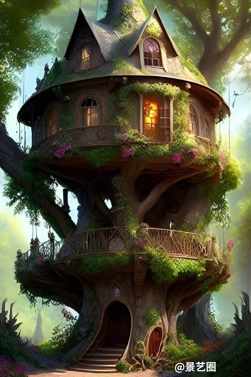 景区树屋设计森系艺术卡通装饰第3张