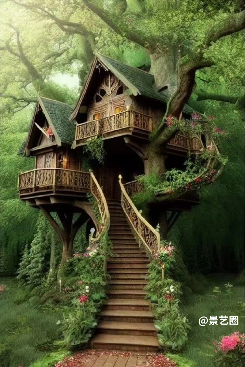 景区树屋设计森系艺术卡通装饰第5张