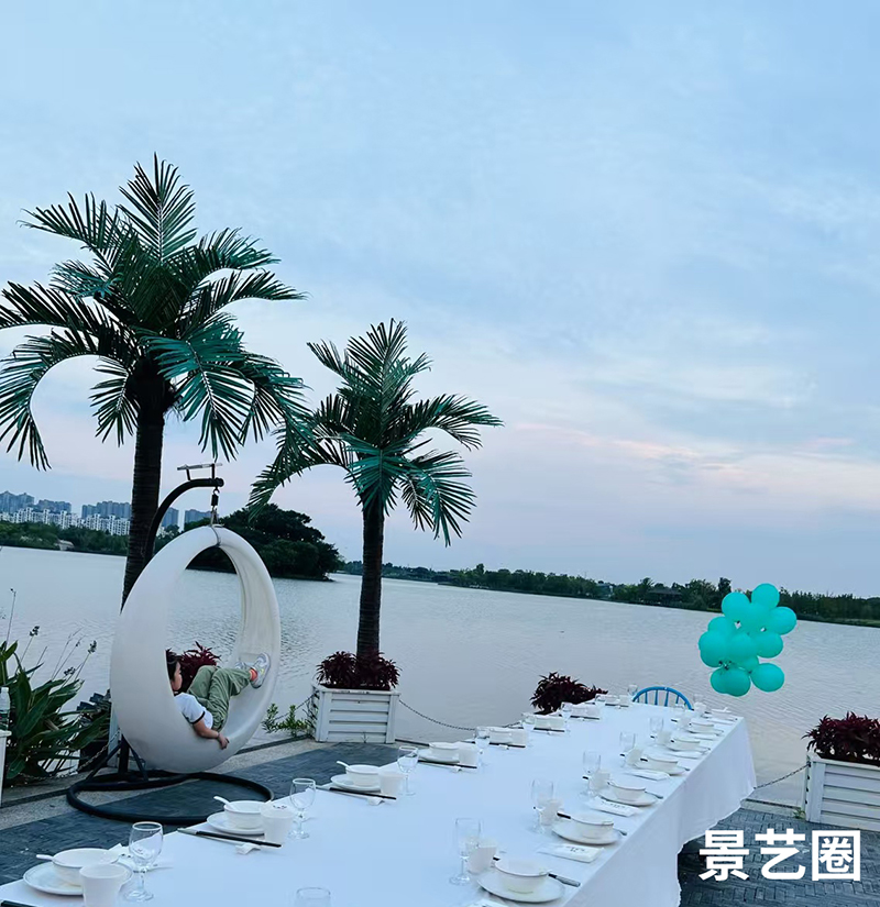 热带景观树大型玻璃钢仿真椰子树实拍案例第25张