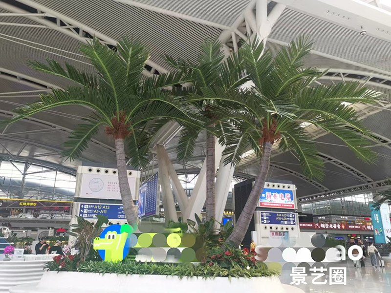 热带景观树大型玻璃钢仿真椰子树实拍案例第27张