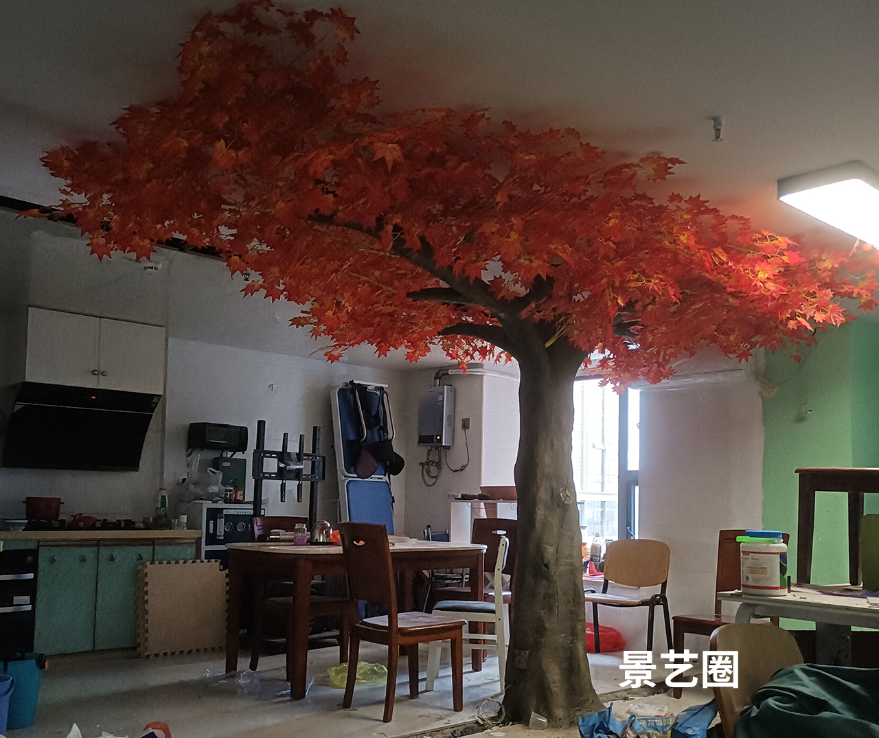 水泥仿真树上门施工实拍案例第12张