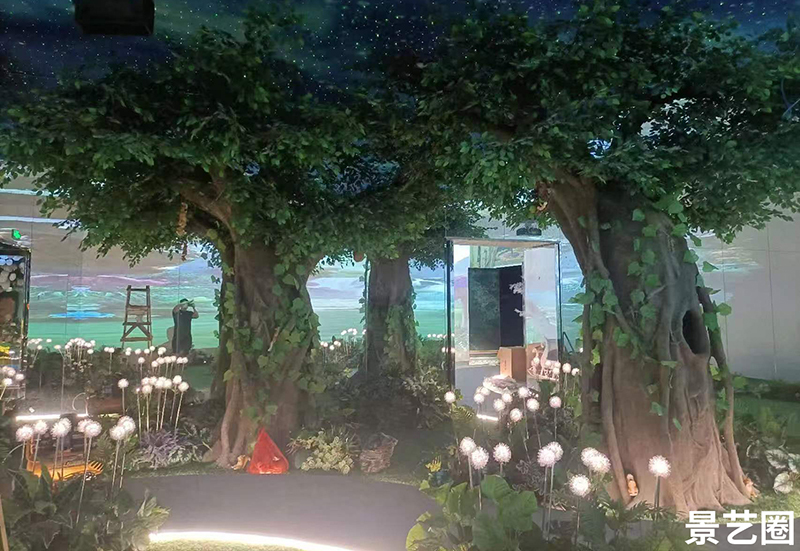 水泥仿真树上门施工实拍案例第5张