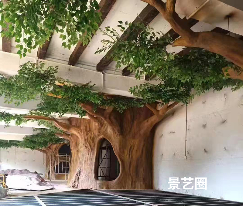 水泥仿真树上门施工实拍案例第10张