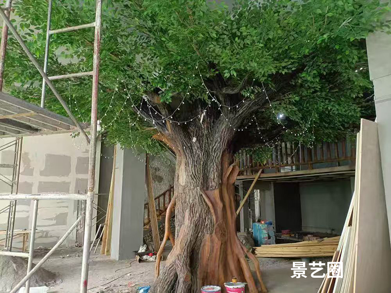 水泥仿真树上门施工实拍案例第2张