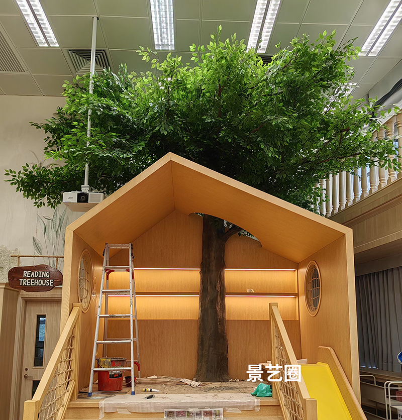 水泥仿真树上门施工实拍案例第3张