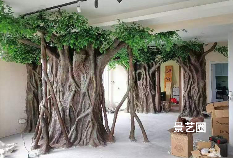 水泥仿真树上门施工实拍案例第6张