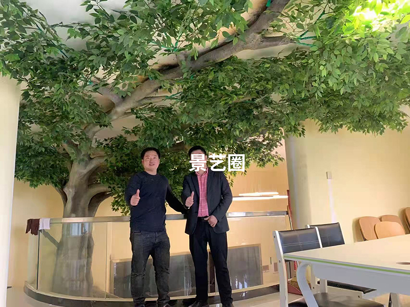 水泥仿真树上门施工实拍案例第8张