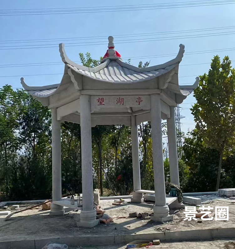 农村石雕石材牌坊厂家安装实拍案例第12张