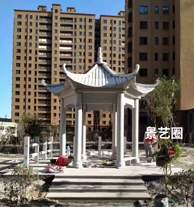 农村石雕石材牌坊厂家安装实拍案例第13张