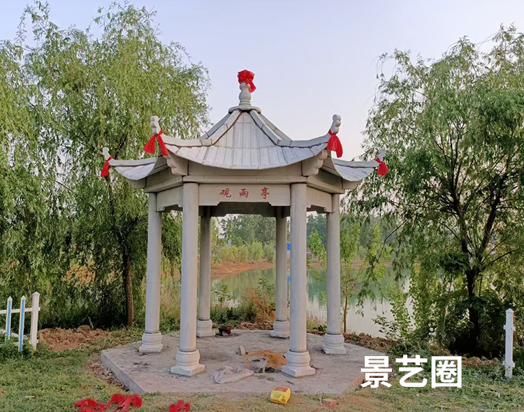 农村石雕石材牌坊厂家安装实拍案例第14张