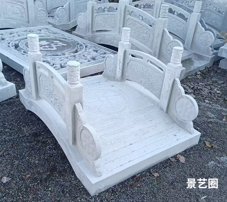 石材石雕拱桥和石栏杆生产实拍第1张
