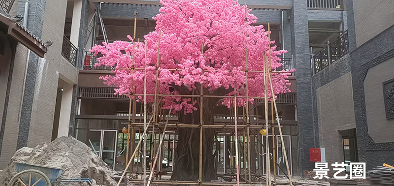 8米高8米宽的仿真樱花树实拍第4张