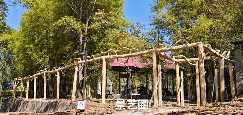 动物园里给袋鼠用水泥仿木栏杆围起来的家第6张