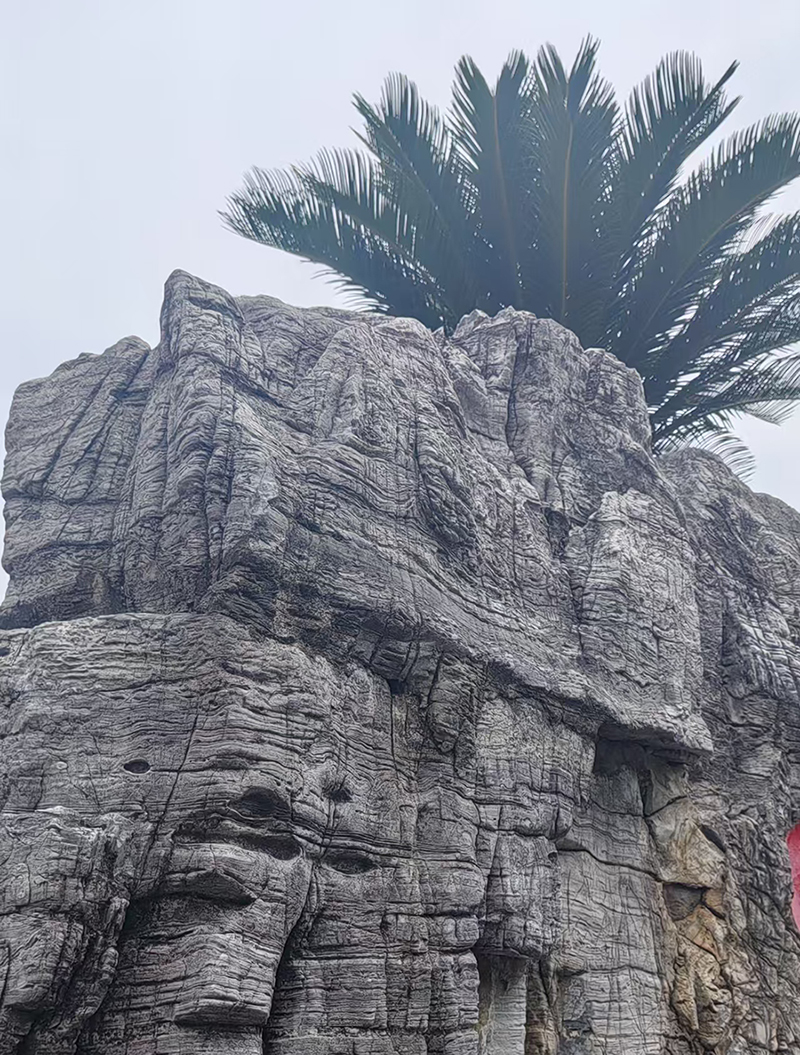 水泥仿龟纹石做的假山实拍案例第6张