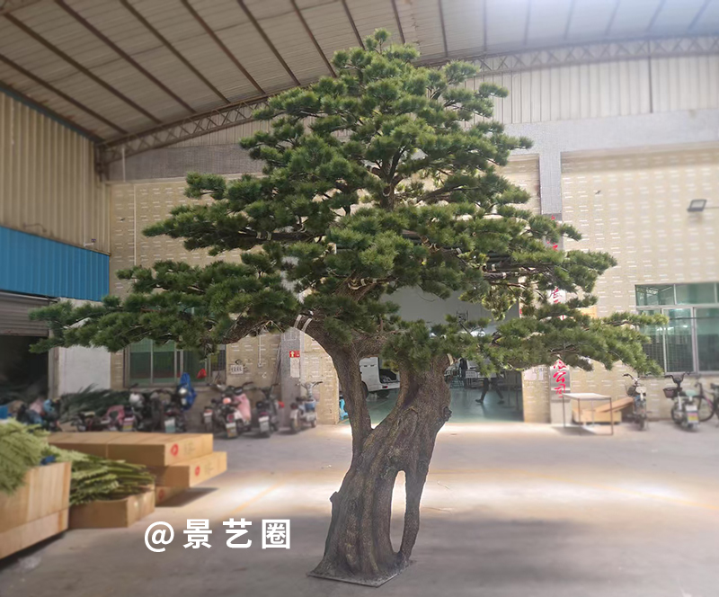 10款造型玻璃钢仿真造型松树工厂实拍案例第2张