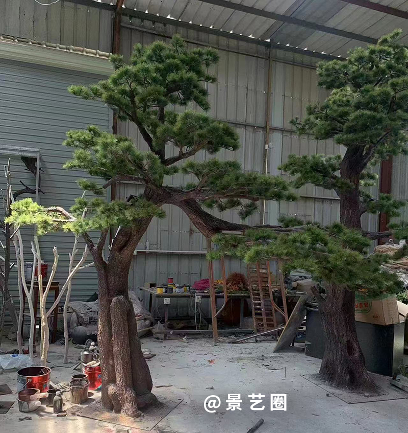 10款造型玻璃钢仿真造型松树工厂实拍案例第8张