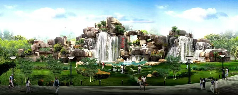 7款假山流水瀑布设计效果图第3张