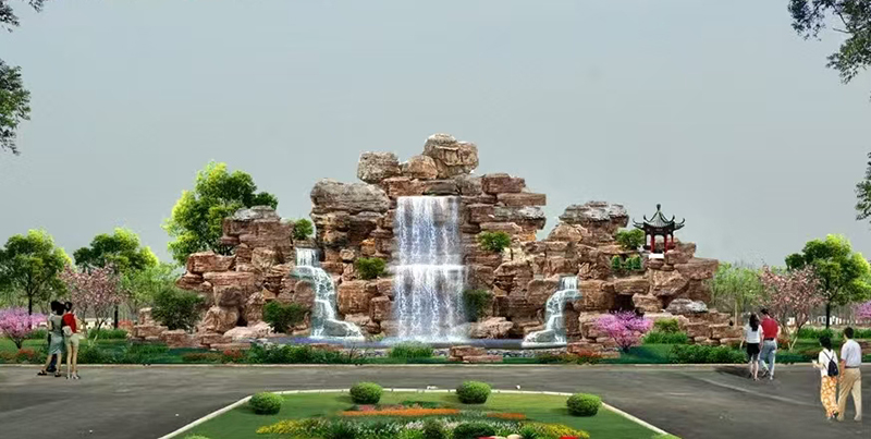 7款假山流水瀑布设计效果图第4张