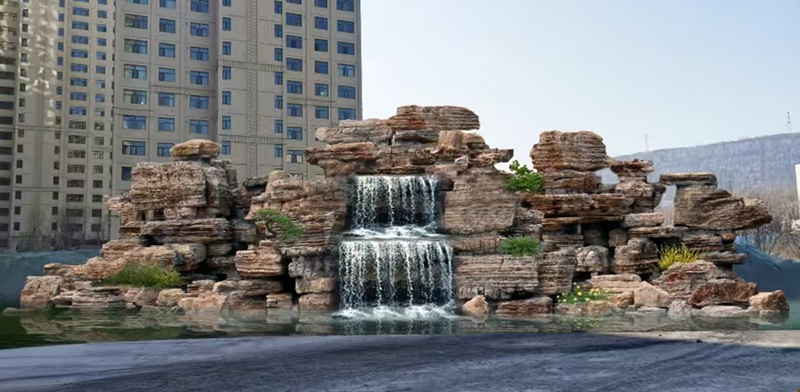 7款假山流水瀑布设计效果图第5张