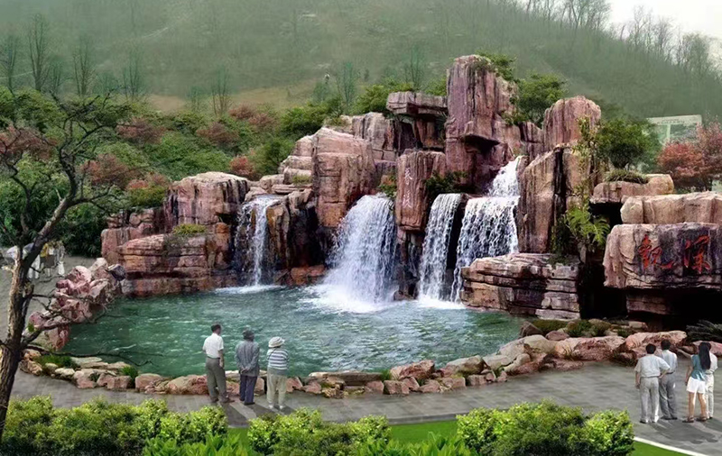 7款假山流水瀑布设计效果图第1张