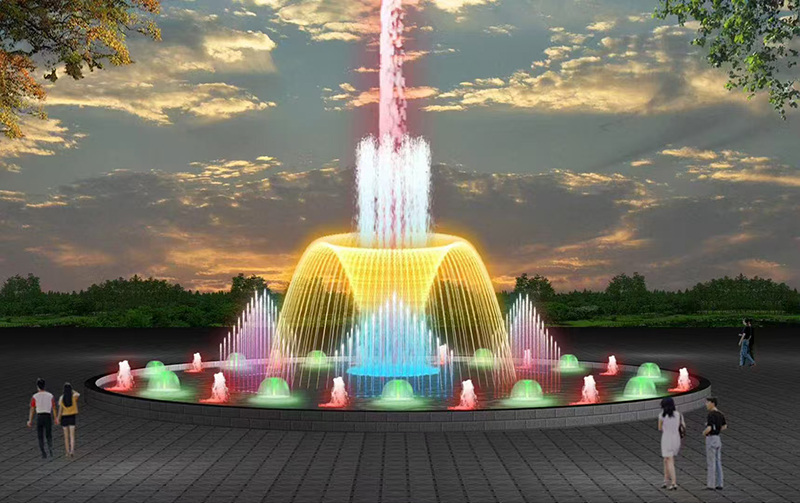 8款音乐喷泉假山水景设计效果图第1张