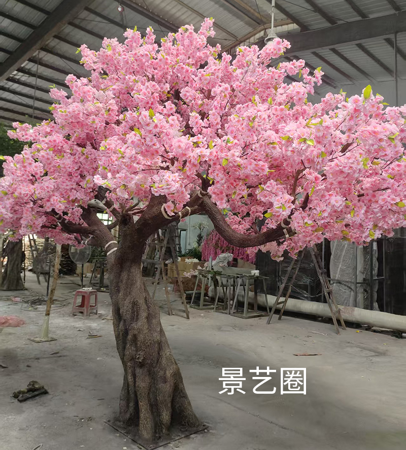高端造型款仿真樱花树工厂实拍案例第4张