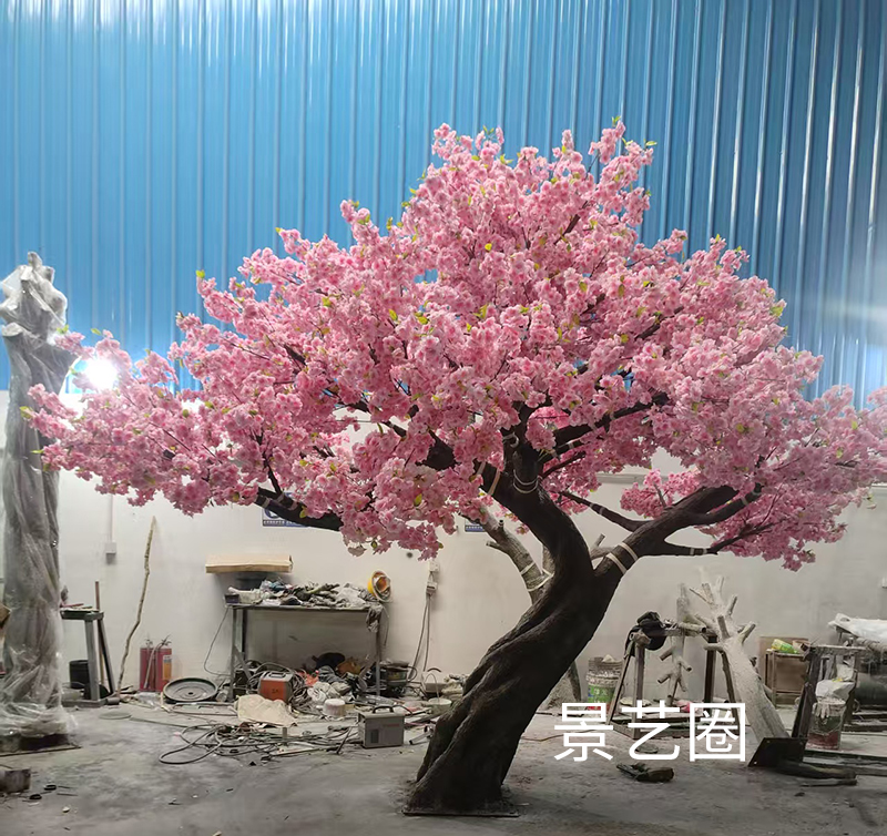 高端造型款仿真樱花树工厂实拍案例第1张