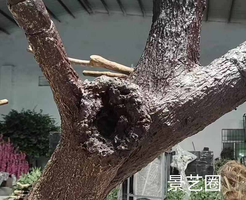 高端造型款仿真樱花树工厂实拍案例第3张