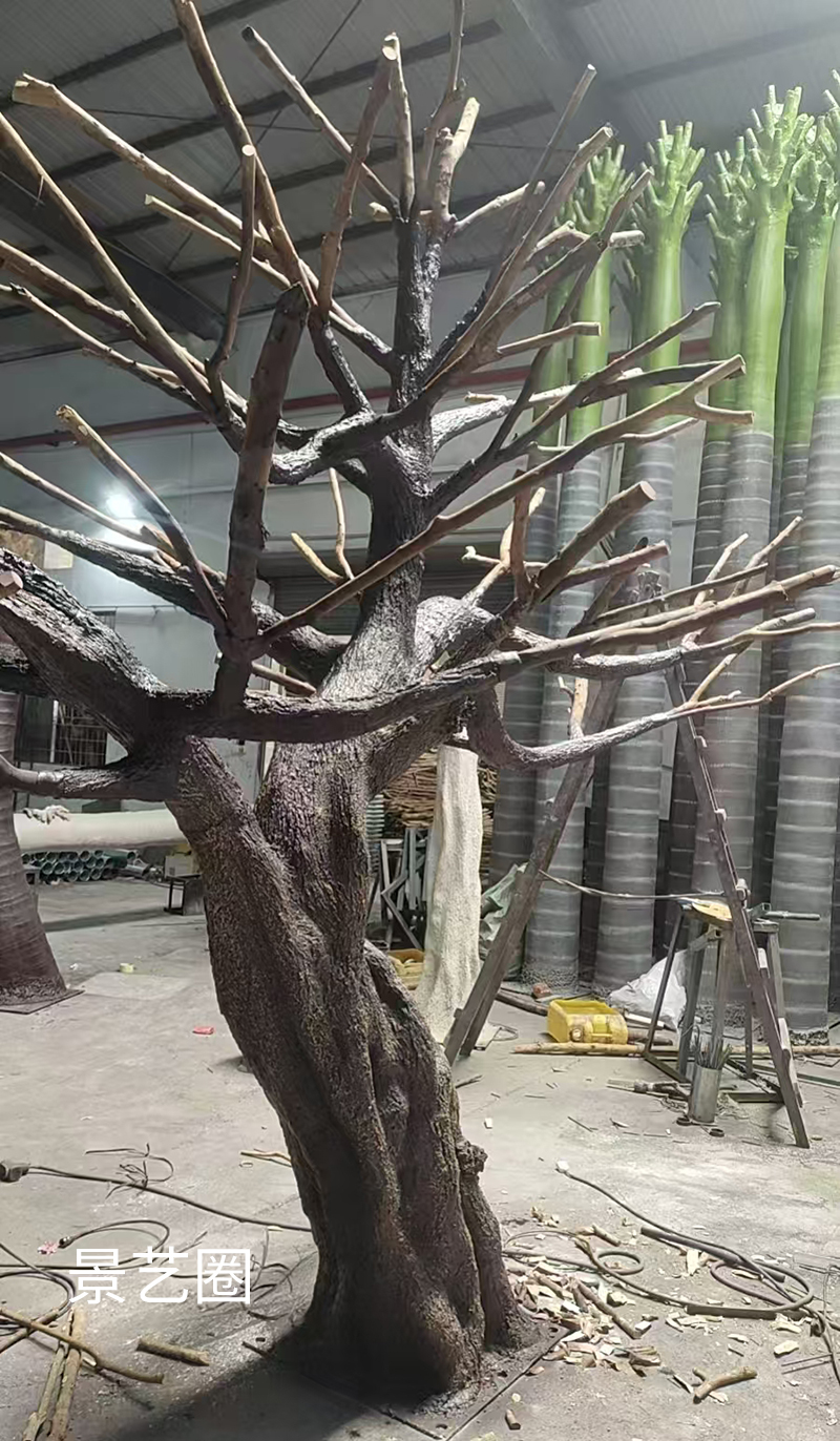 高端造型款仿真樱花树工厂实拍案例第2张