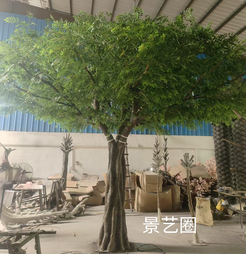 定制玻璃钢仿真槐树工厂实拍照片第4张