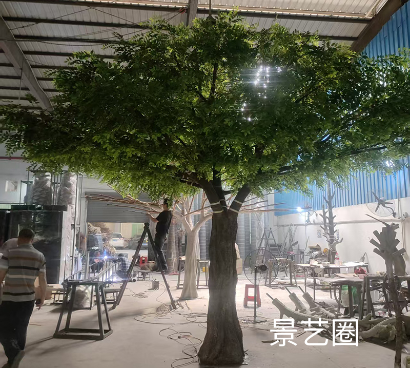 定制玻璃钢仿真槐树工厂实拍照片第5张