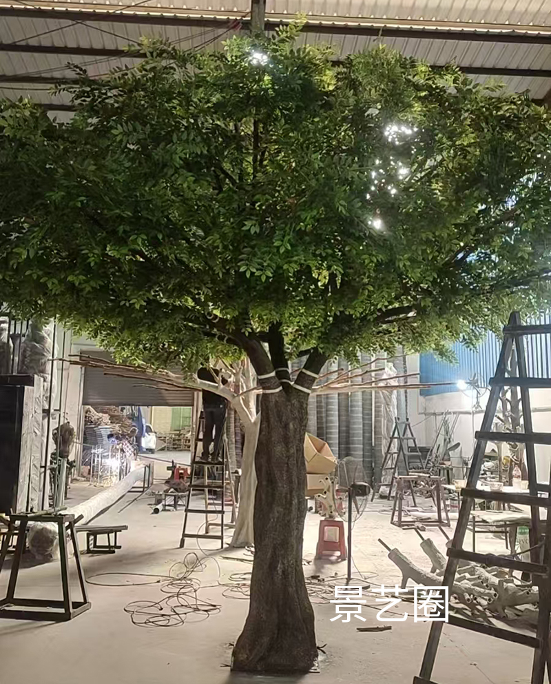 定制玻璃钢仿真槐树工厂实拍照片第6张