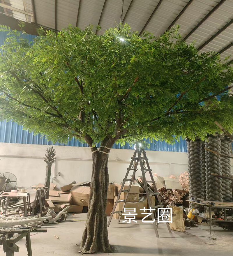 定制玻璃钢仿真槐树工厂实拍照片第7张