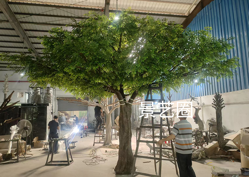 定制玻璃钢仿真槐树工厂实拍照片第1张