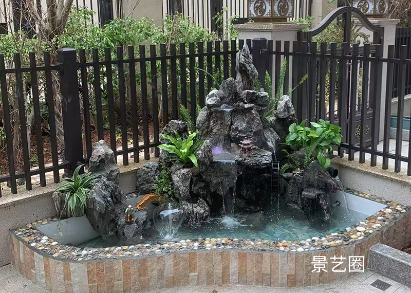 庭院流水假山实拍案例第2张
